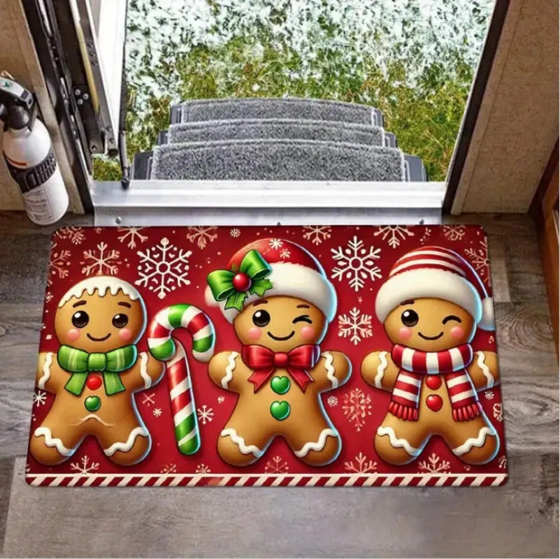 Cartoon Christmas Decorative Foot Mat
