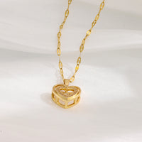 Thumbnail for Double-Layer Love Necklace with Rhinestones