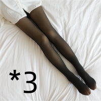 Thumbnail for Fleece Lined Fake Translucent Winter Tights