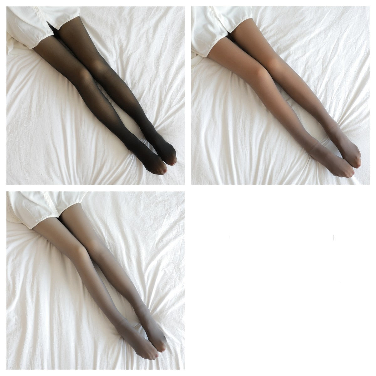 Fleece Lined Fake Translucent Winter Tights