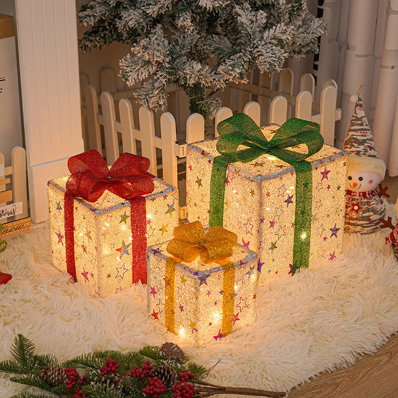 Lighted Christmas Gift Boxes (Set of 3)