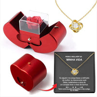 Thumbnail for Eternal Rose Apple Jewelry Box Necklace Gift Set