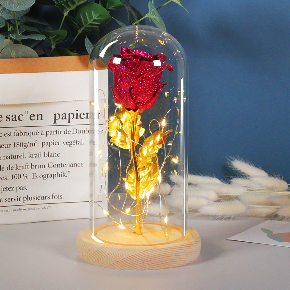 Eternal LED Rose in Glass Dome (Valentine’s Day Gift)