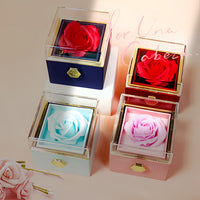 Thumbnail for Rotating Soap Flower Rose Jewelry Gift Box