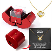 Thumbnail for Eternal Rose Apple Jewelry Box Necklace Gift Set