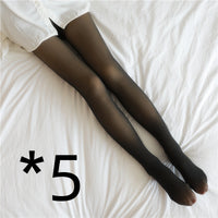 Thumbnail for Fleece Lined Fake Translucent Winter Tights