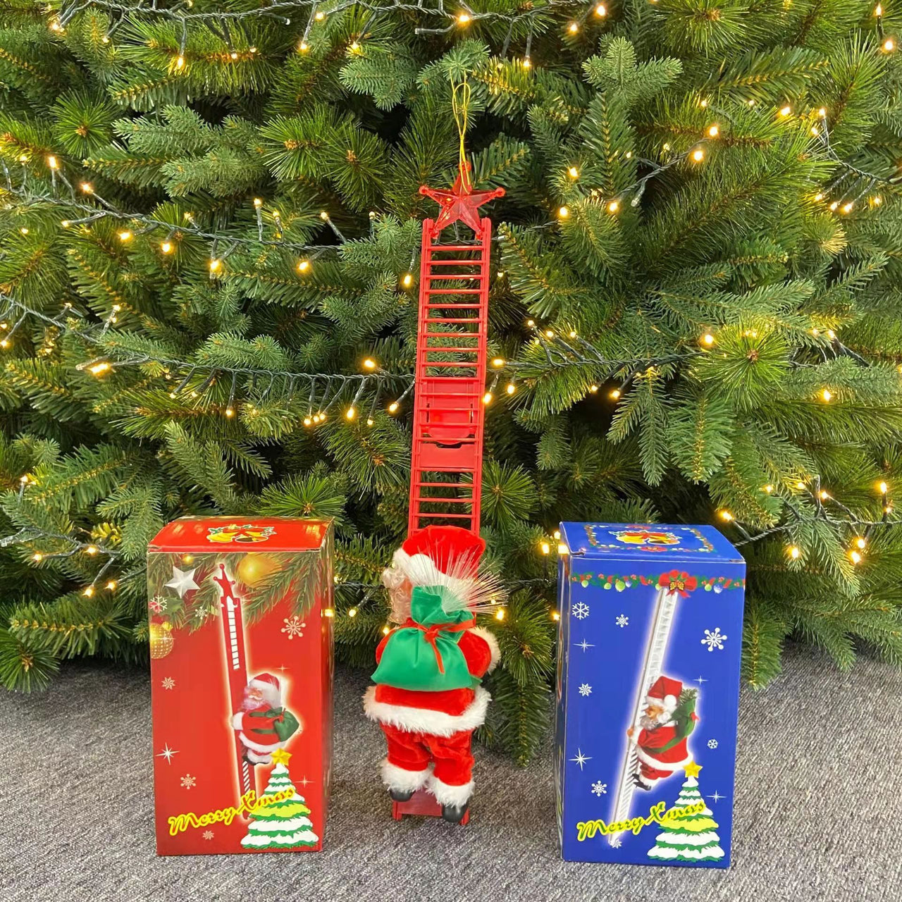 Santa Claus Climbing Ladder Decoration