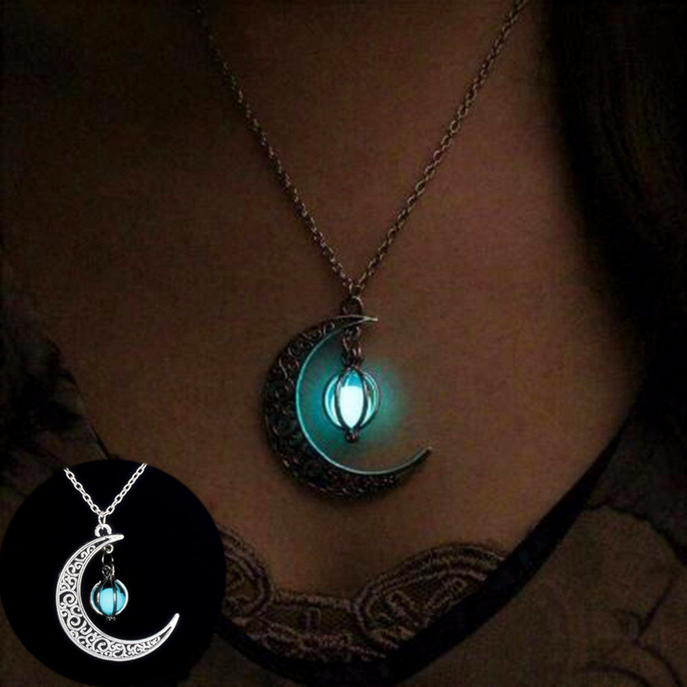Luminous Moon Healing Stone Necklace
