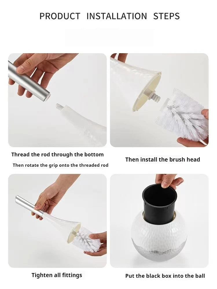 Premium Splash‑Free Toilet Brush
