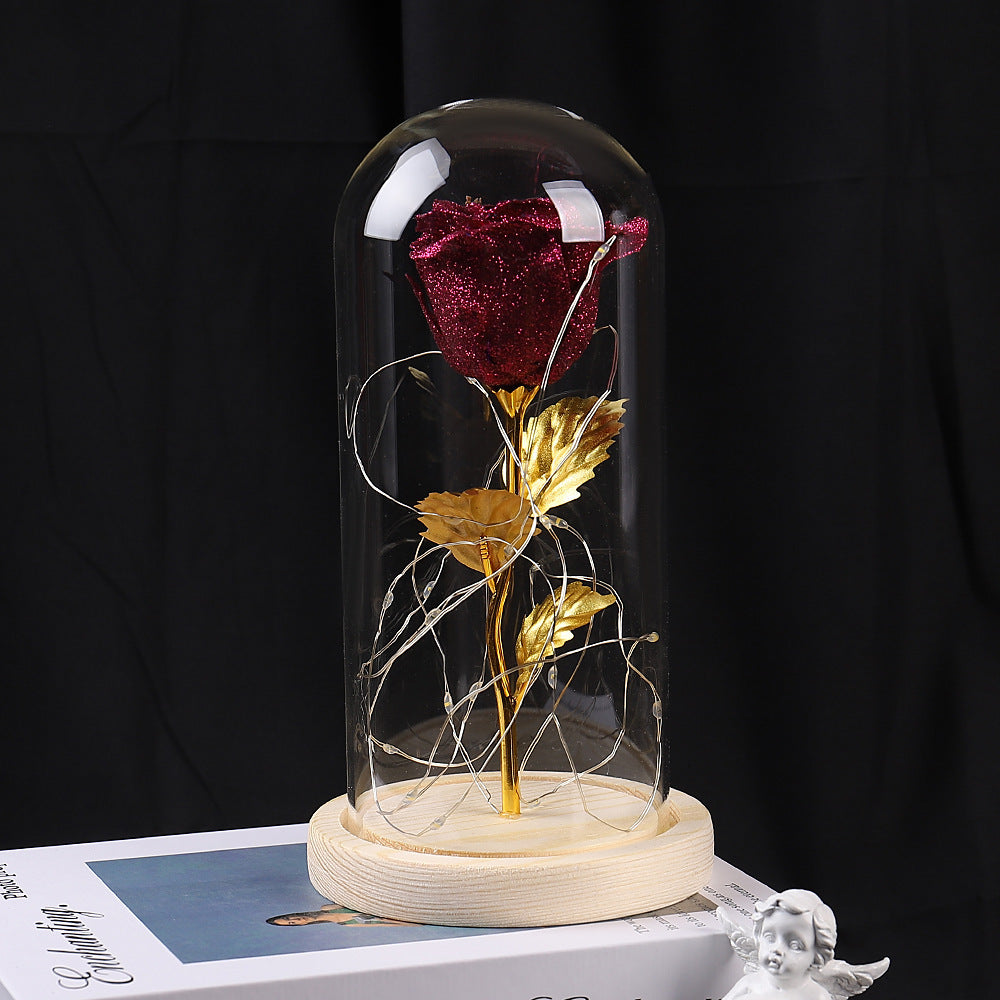 Eternal LED Rose in Glass Dome (Valentine’s Day Gift)