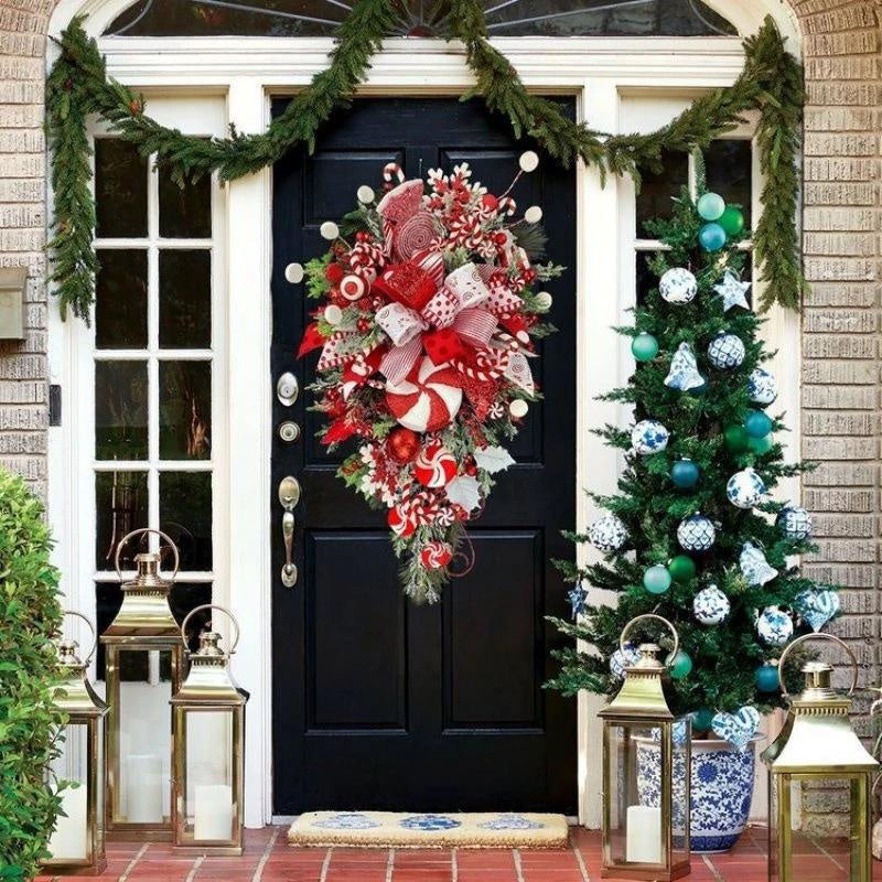 Christmas Wreath Candy Garland (50–60cm Hanging Decoration)