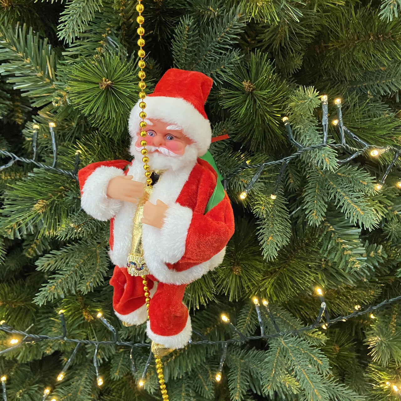 Santa Claus Climbing Ladder Decoration