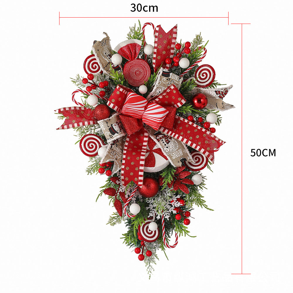Christmas Wreath Candy Garland (50–60cm Hanging Decoration)