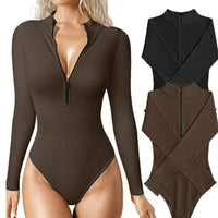 Thumbnail for Fashion Long Sleeve Seamless Shapewear Jumpsuit