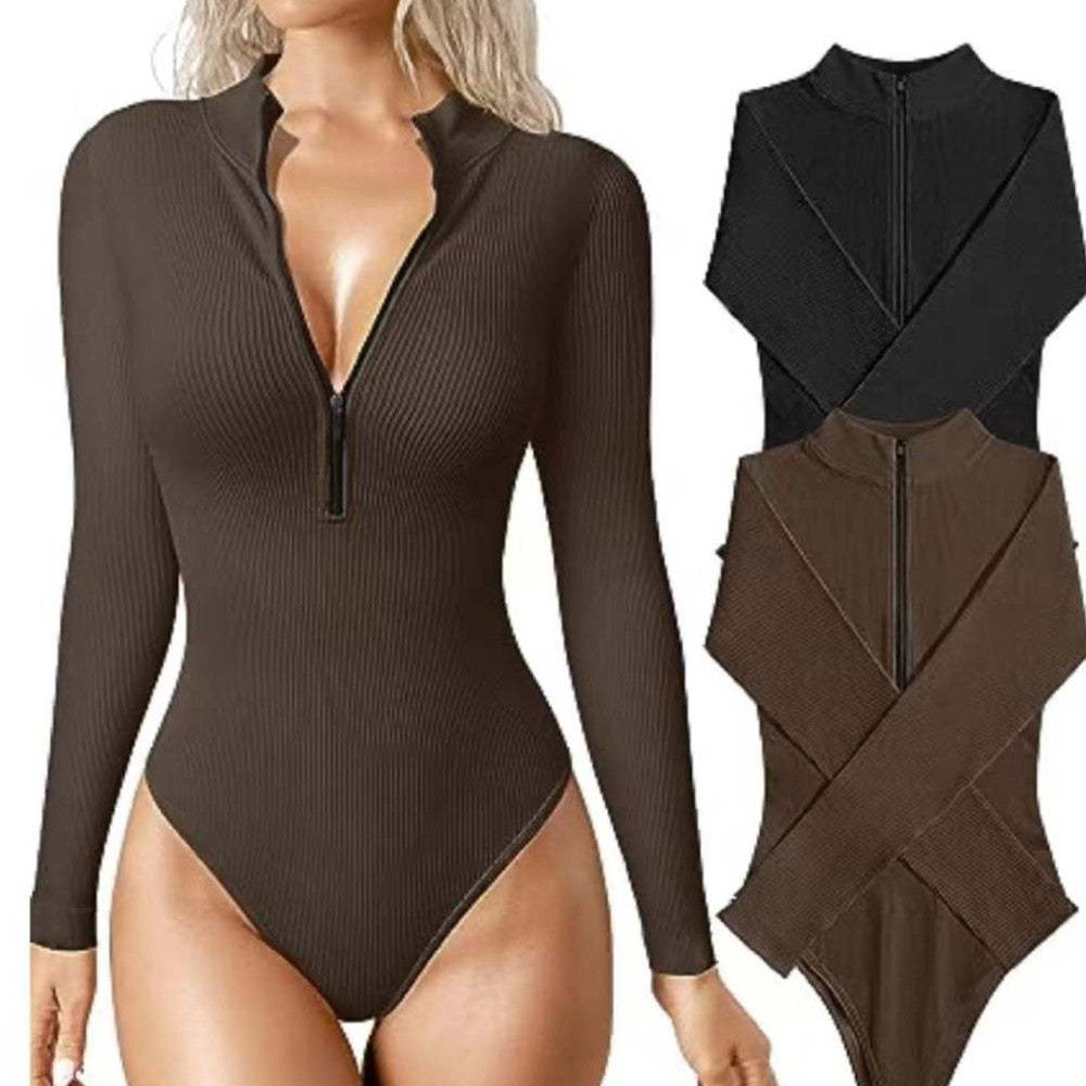 Fashion Long Sleeve Seamless Shapewear Jumpsuit