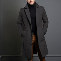 Thumbnail for Men’s Mid-Length Trench Coat (Fall & Winter)