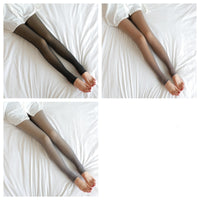Thumbnail for Fleece Lined Fake Translucent Winter Tights