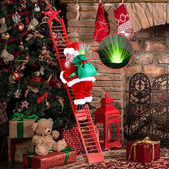Santa Claus Climbing Ladder Decoration
