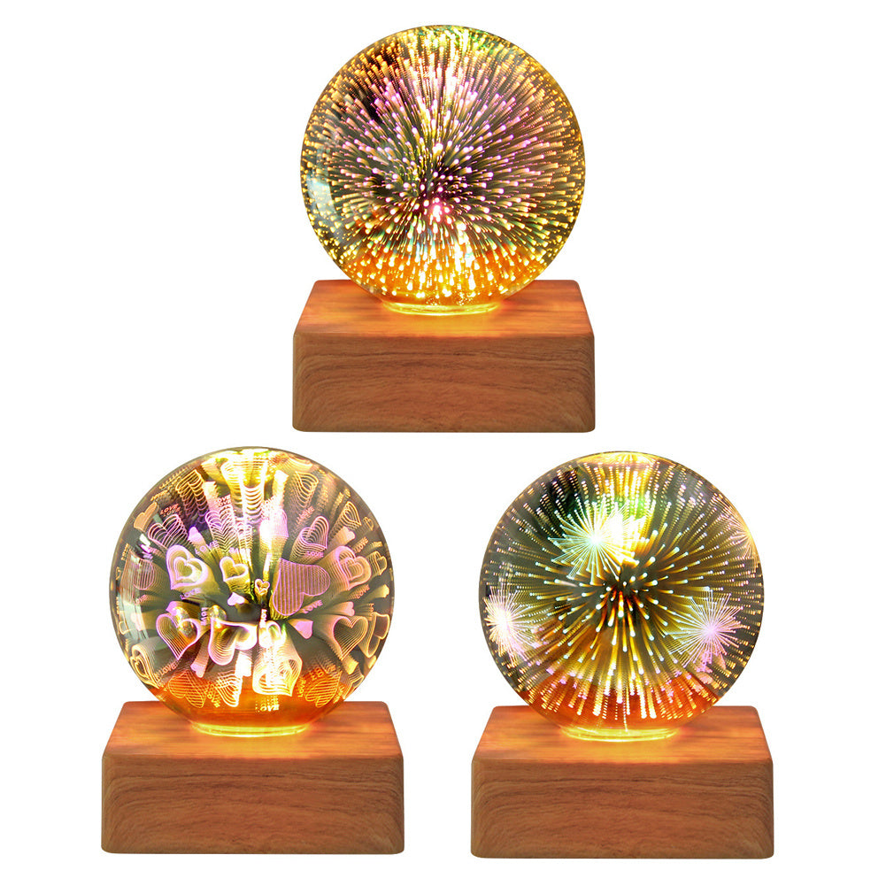 USB 3D Firework Crystal Night Light