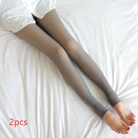 Thumbnail for Fleece Lined Fake Translucent Winter Tights