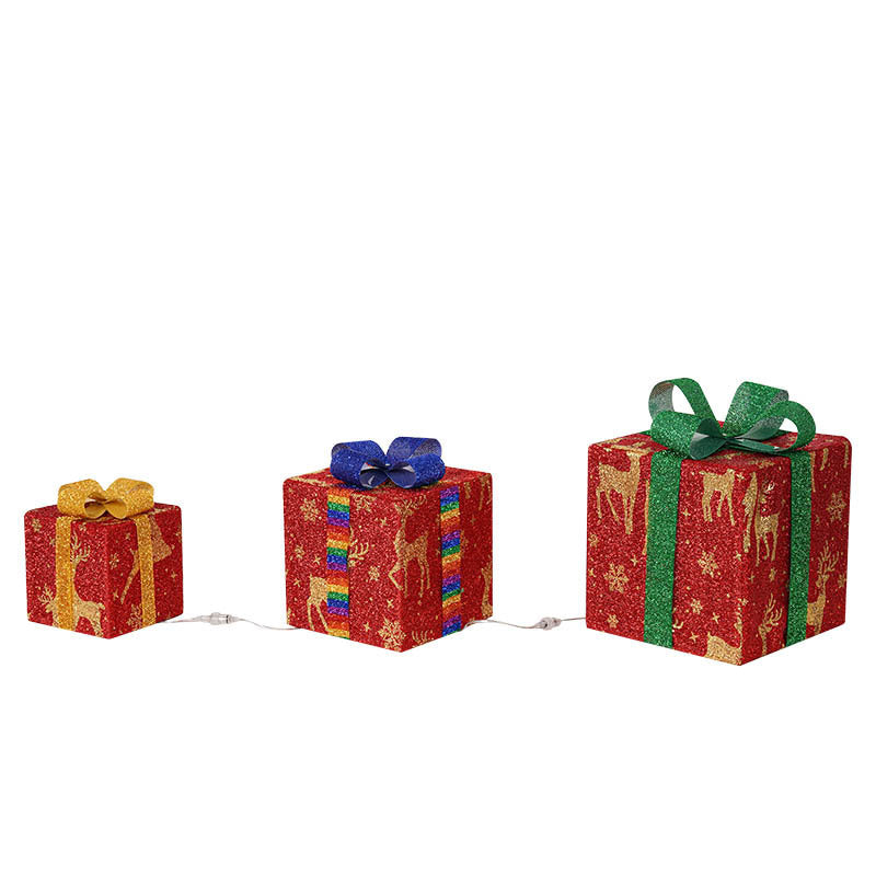 Lighted Christmas Gift Boxes (Set of 3)