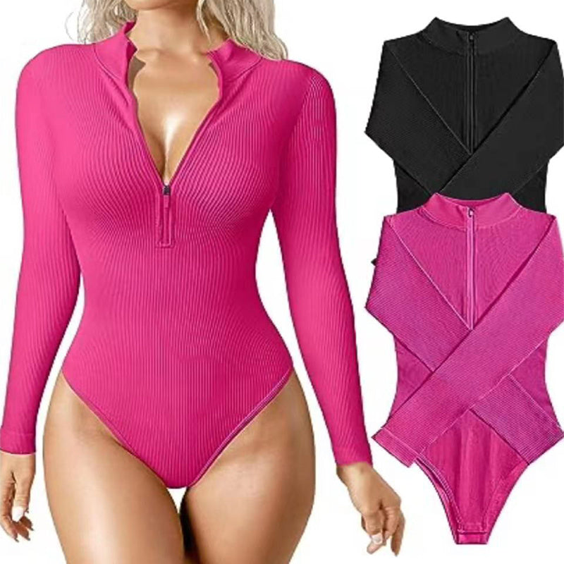 Fashion Long Sleeve Seamless Shapewear Jumpsuit