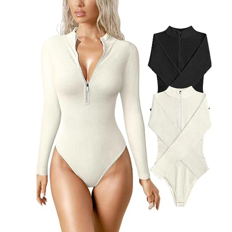 Fashion Long Sleeve Seamless Shapewear Jumpsuit