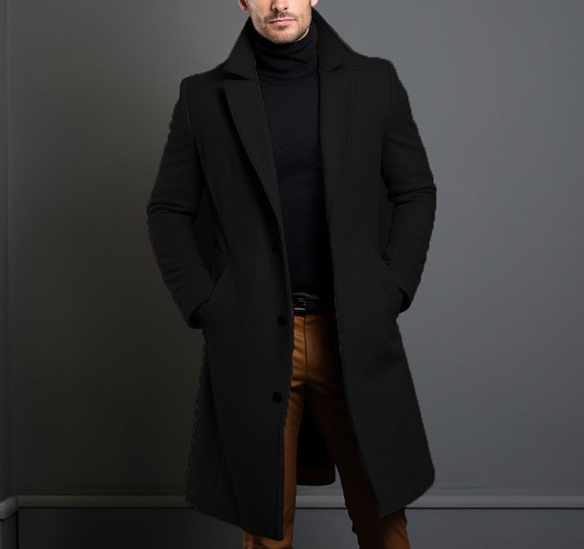 Men’s Mid-Length Trench Coat (Fall & Winter)